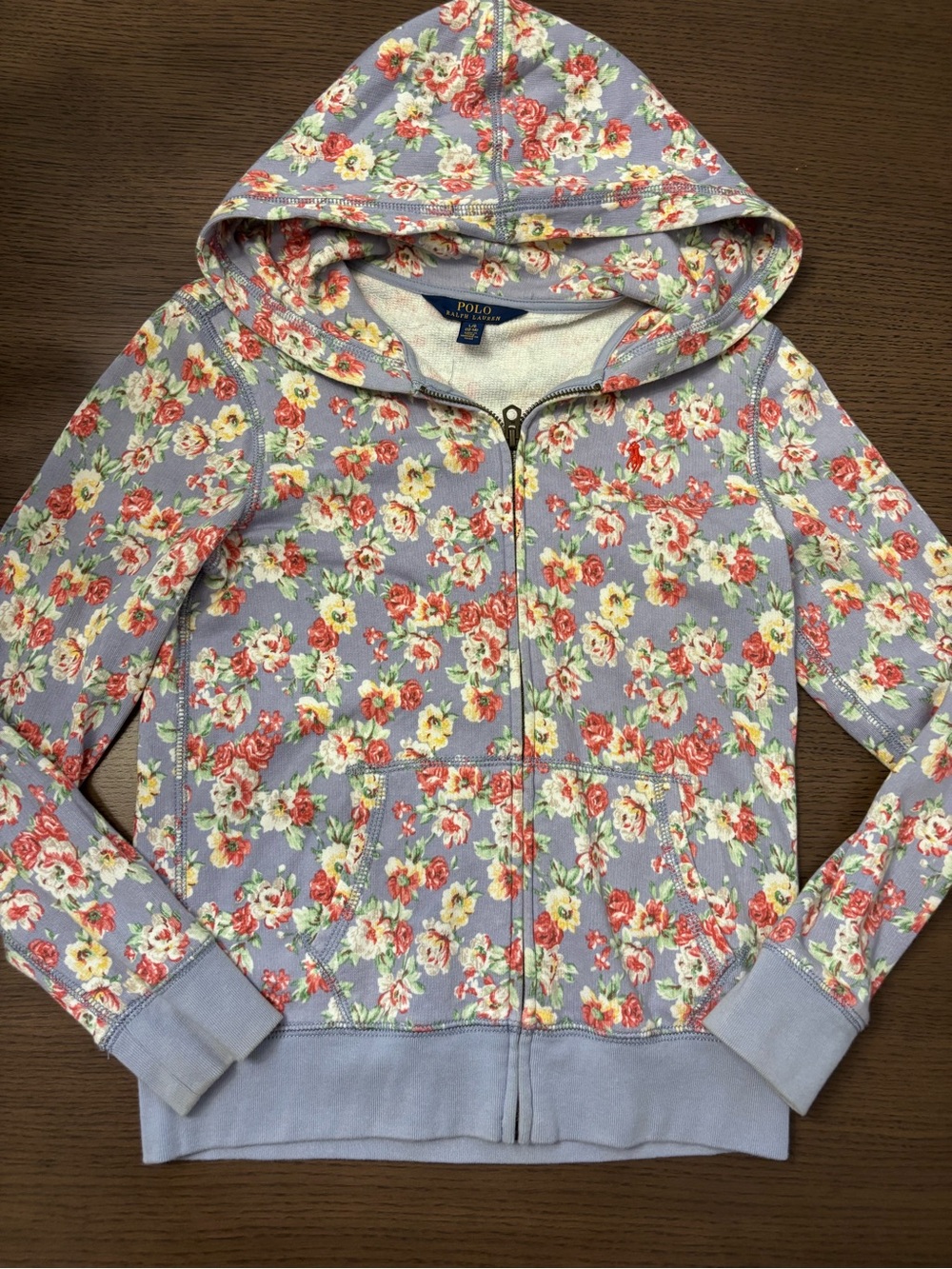 Polo by Ralph Lauren Lavender Floral Zip Hoodie